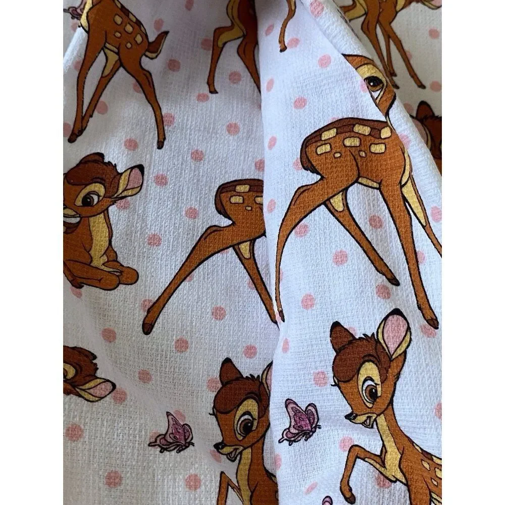 Set Of 2 Disney Bambi And Butterflies Kitchen Towels 18” X 28” Cotton NEW‎